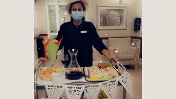 Cheese and wine afternoon at Hayes care home
